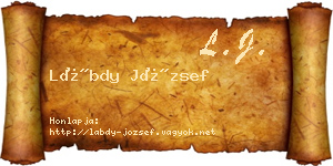 Lábdy József névjegykártya